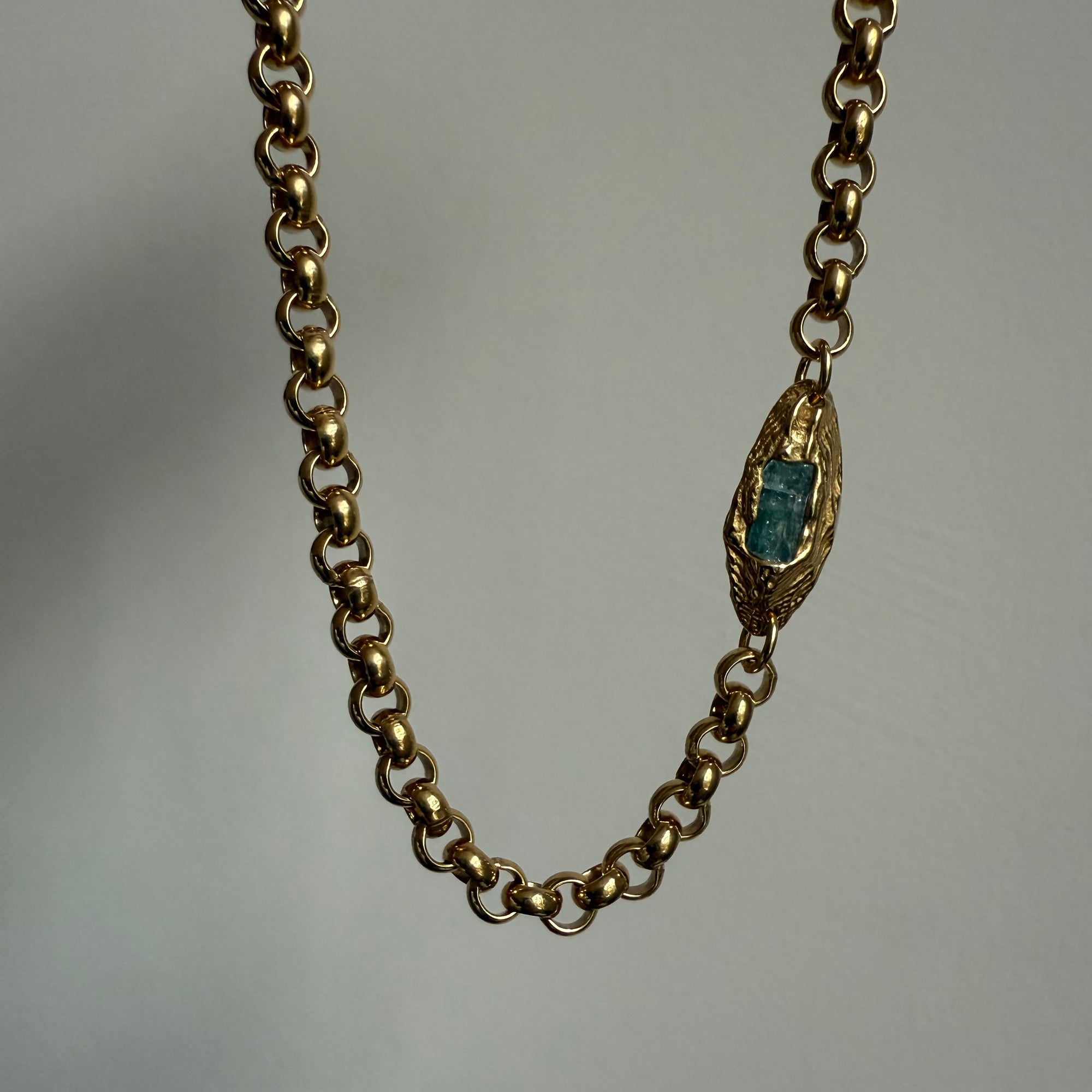 AQUAMARINE GEMSTONE CHAIN 5