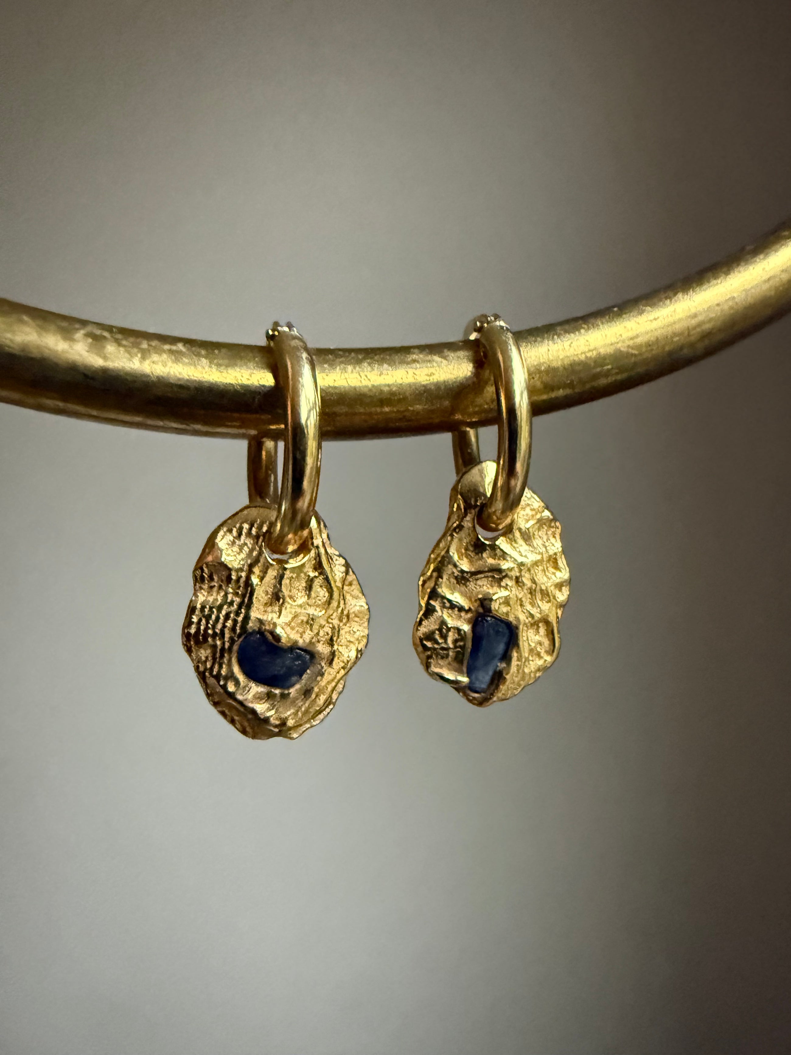 SAPPHIRE GEMSTONE HOOPS 1