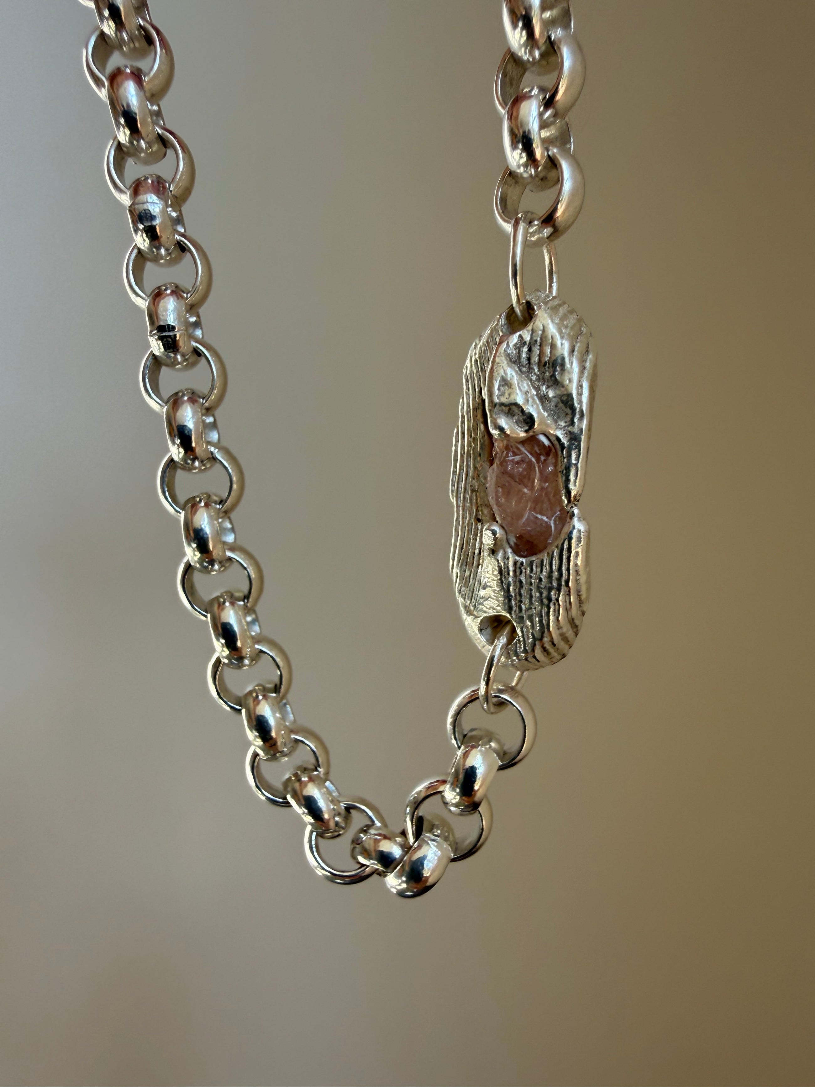 PINK SAPPHIRE SILVER BRACELET
