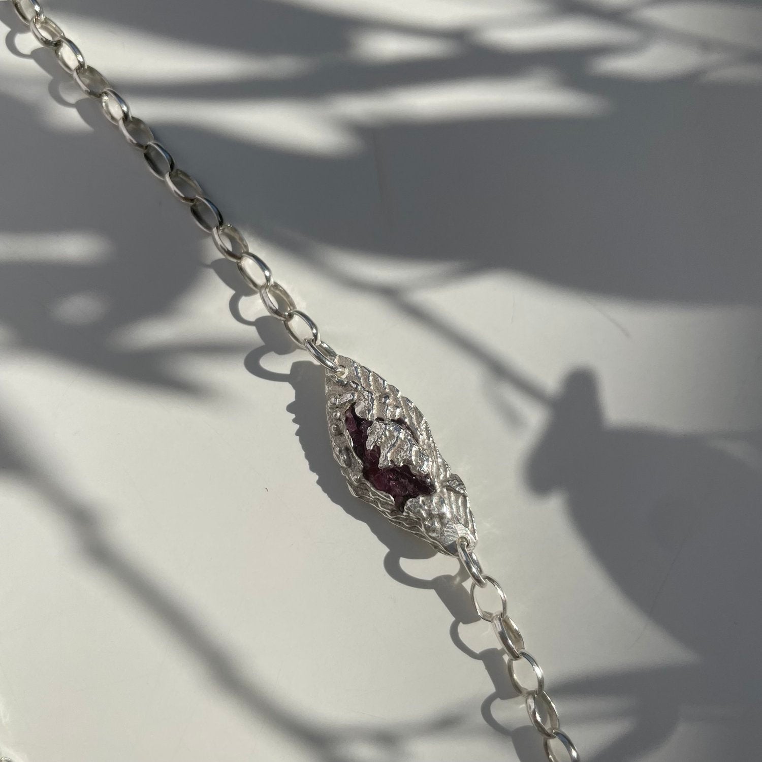 PURPLE GARNET GEMSTONE CHAIN 1