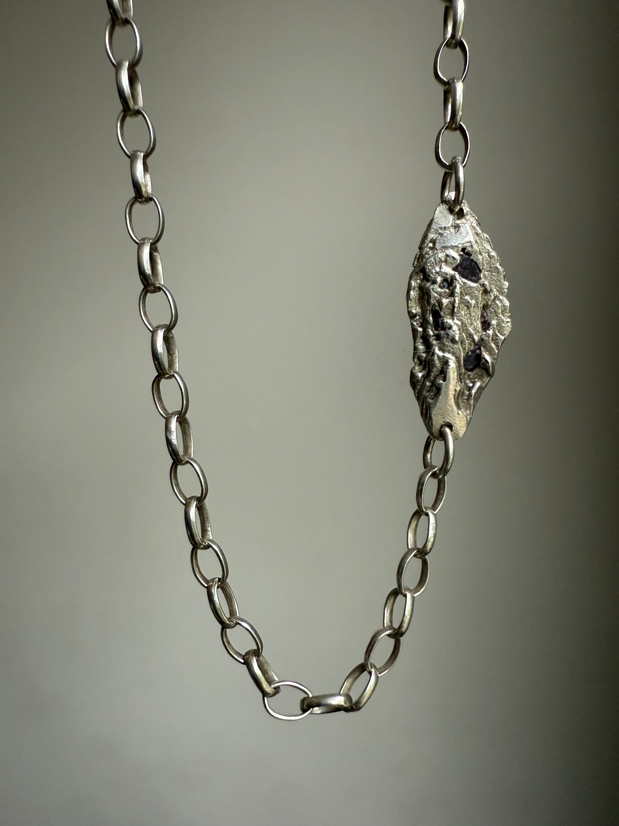 PURPLE GARNET GEMSTONE CHAIN 1