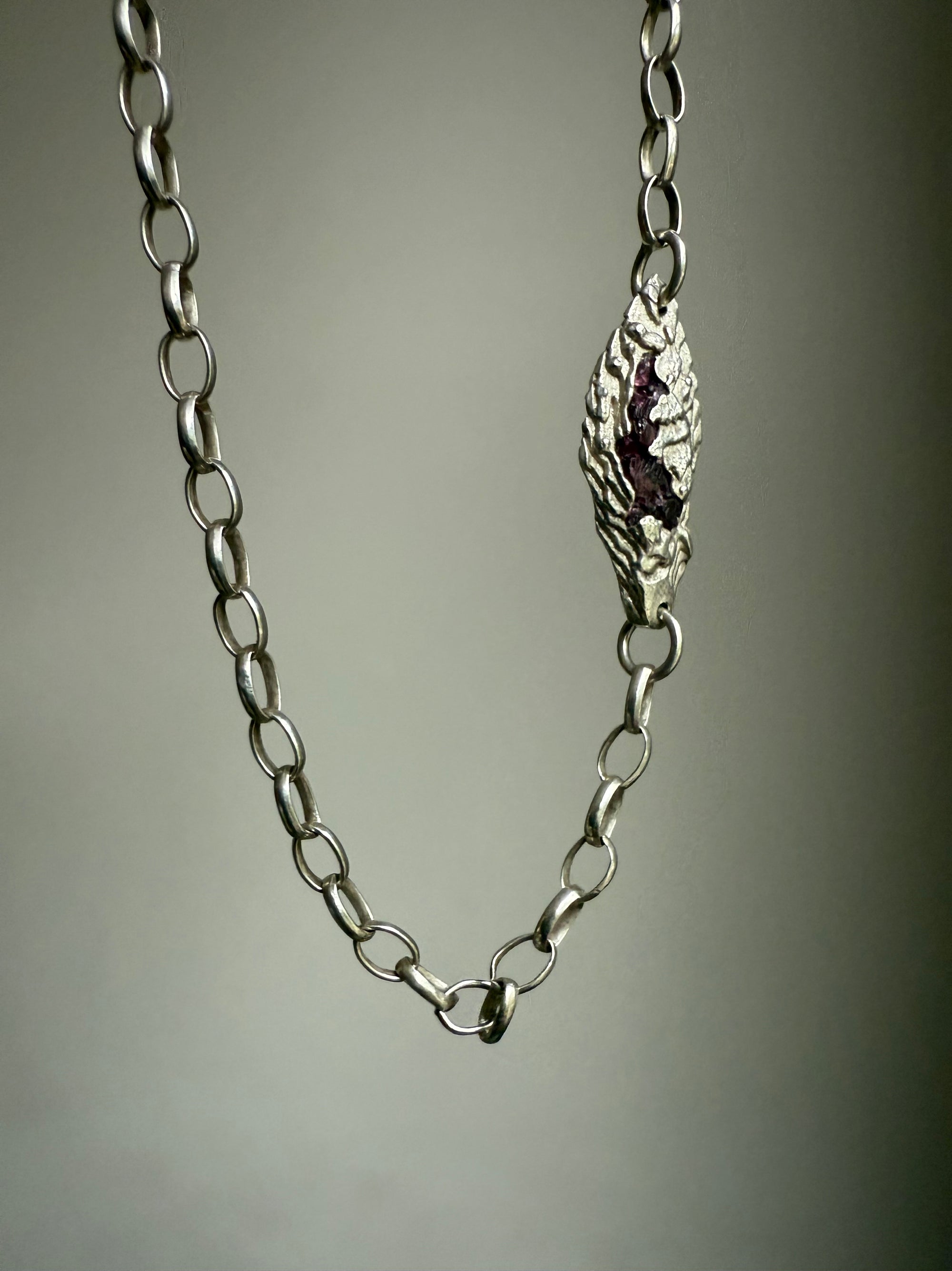 PURPLE GARNET GEMSTONE CHAIN 1