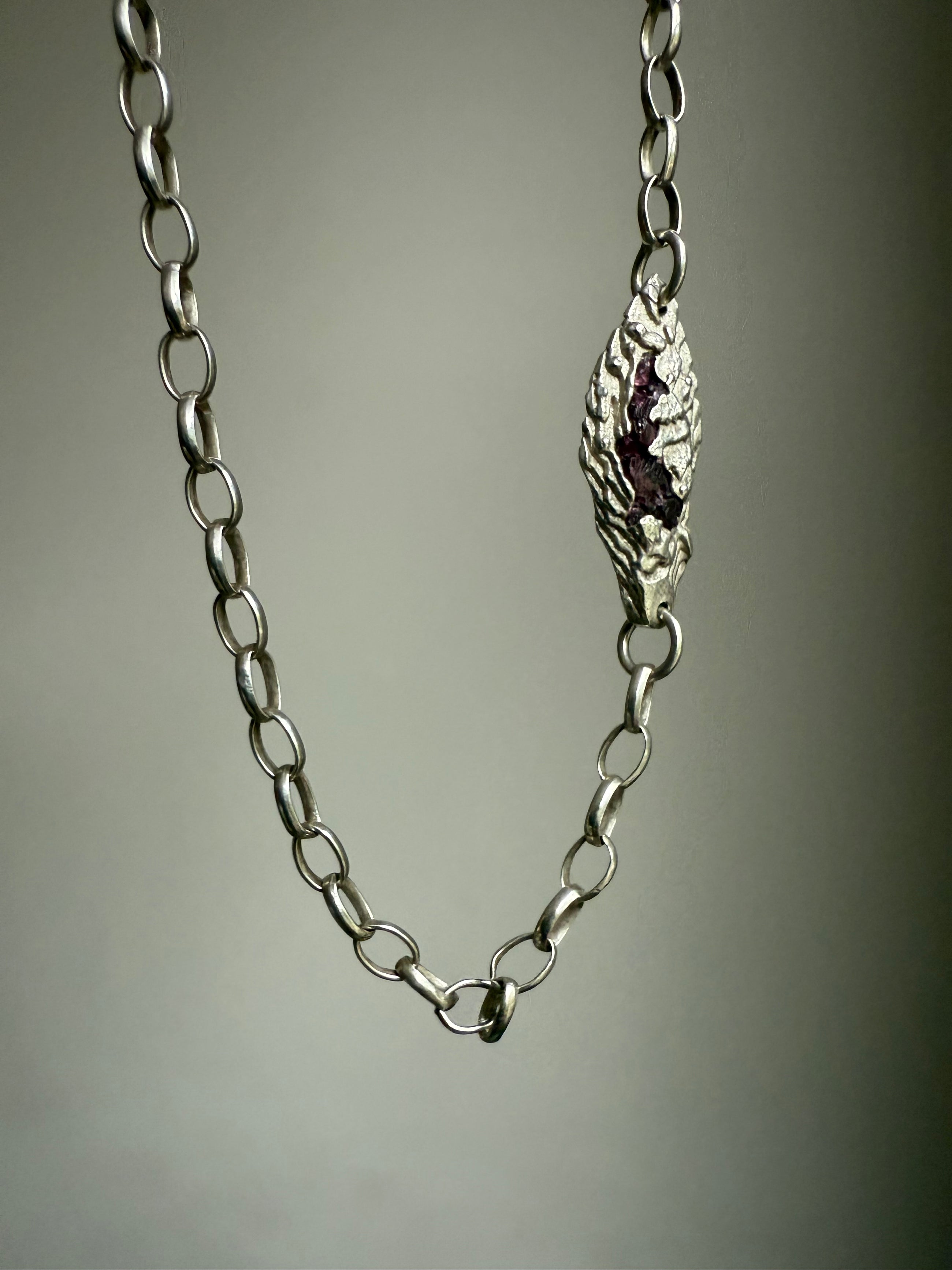 PURPLE GARNET GEMSTONE CHAIN 1