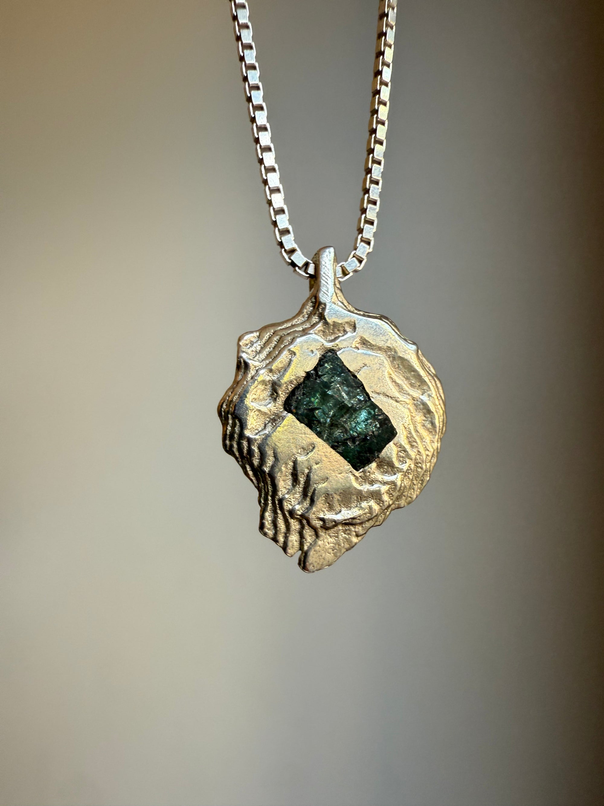 GREEN EMERALD DROP PENDANT