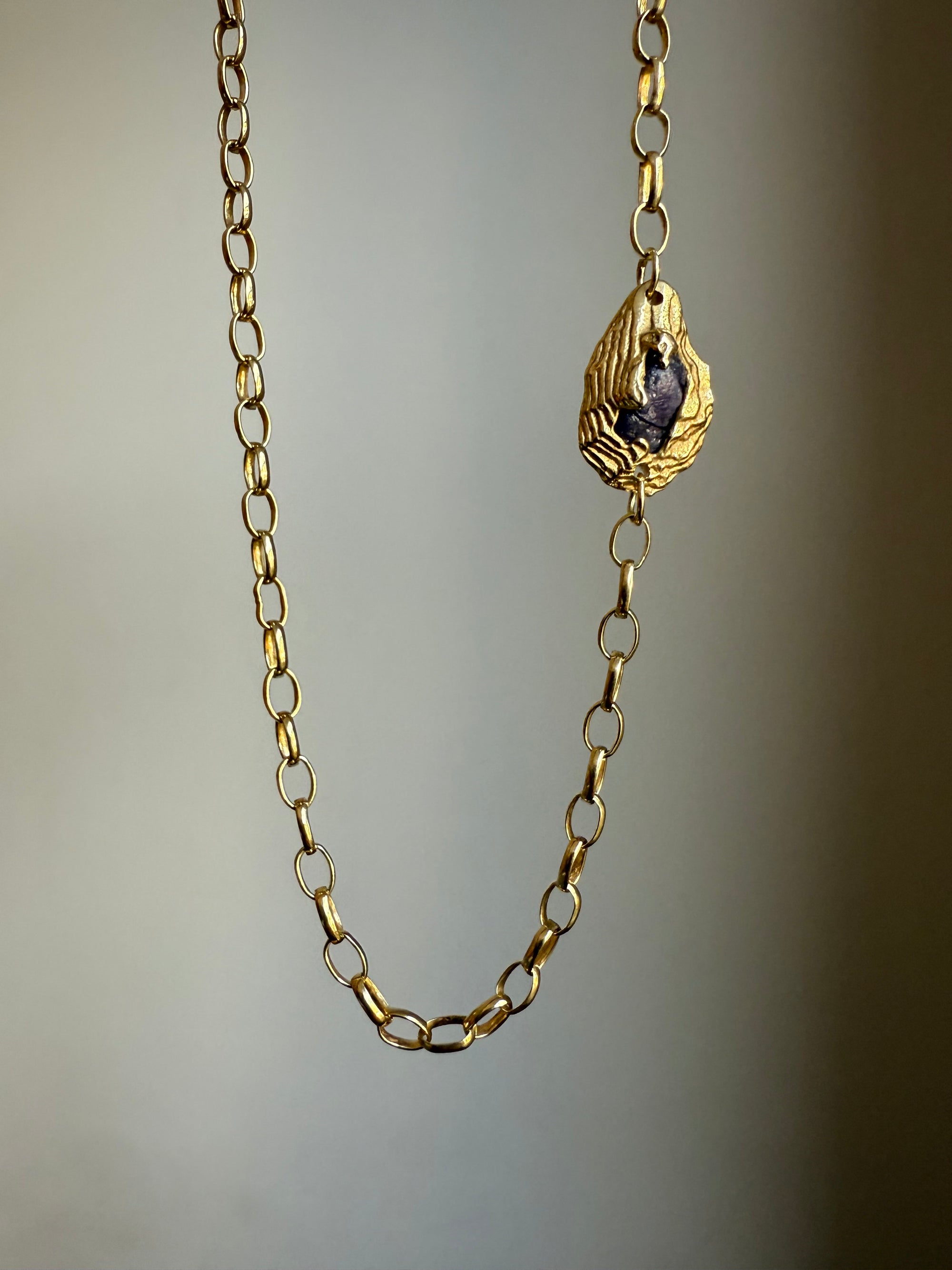 PURPLE GARNET GEMSTONE CHAIN 2