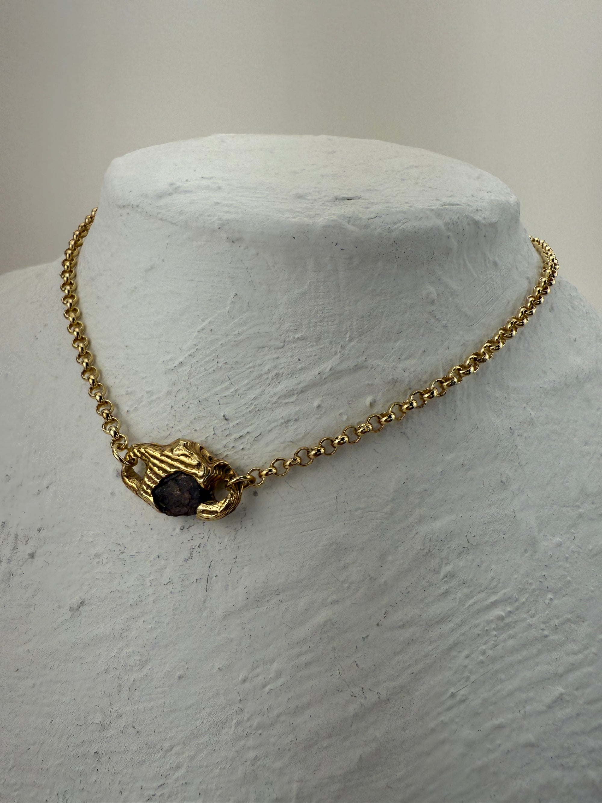 COGNAC SAPPHIRE GEMSTONE CHAIN 20