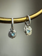 AQUAMARINE GEMSTONE HOOPS 4