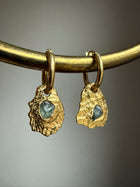 AQUAMARINE GEMSTONE HOOPS 1