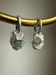 EMERALD GEMSTONE HOOPS 2