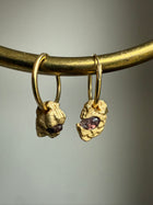 PINK SPINEL GEMSTONE HOOPS 1