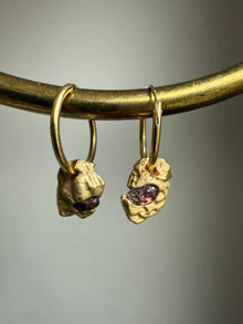 PINK SPINEL GEMSTONE HOOPS 1