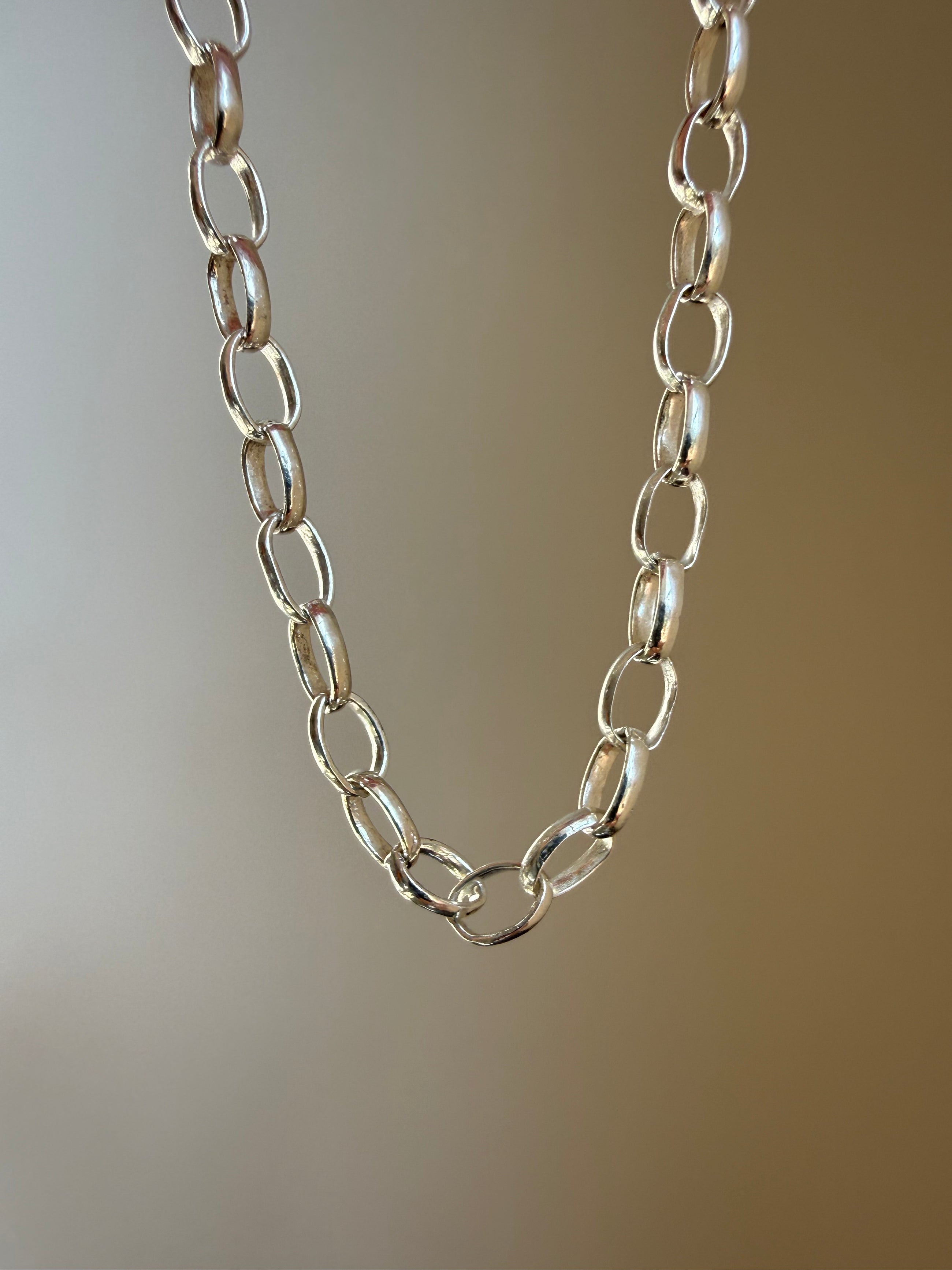 PLAIN CHAIN OVAL LINK BRACELET 4