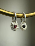 RED SPINEL GEMSTONE HOOPS 3