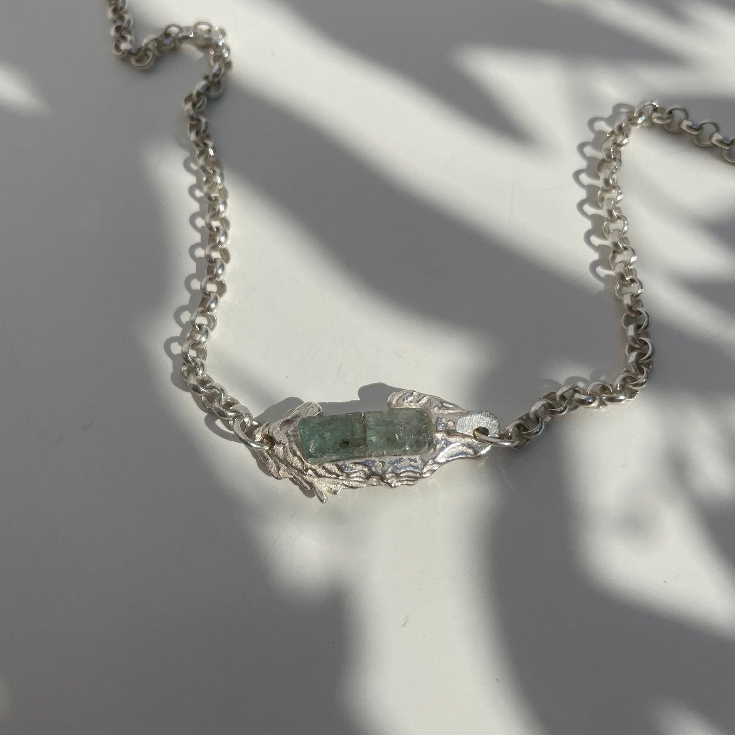 AQUAMARINE GEMSTONE CHAIN 2