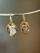 SOLID GOLD SAPPHIRE GEMSTONE HOOPS 1