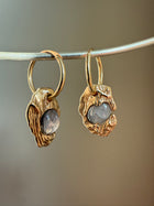 SOLID GOLD SAPPHIRE GEMSTONE HOOPS 1