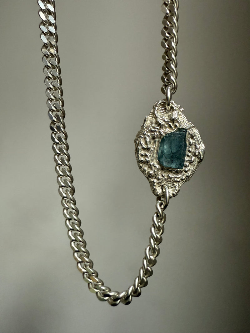 AQUAMARINE GEMSTONE CHAIN 4
