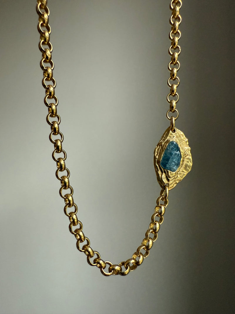 AQUAMARINE GEMSTONE CHAIN 7