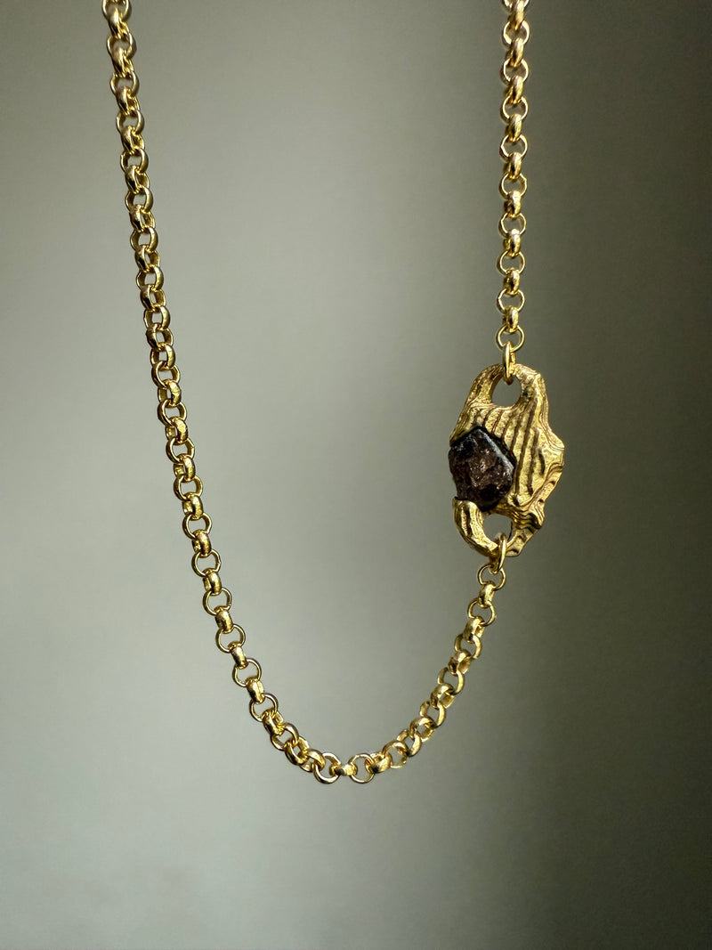 COGNAC SAPPHIRE GEMSTONE CHAIN 20