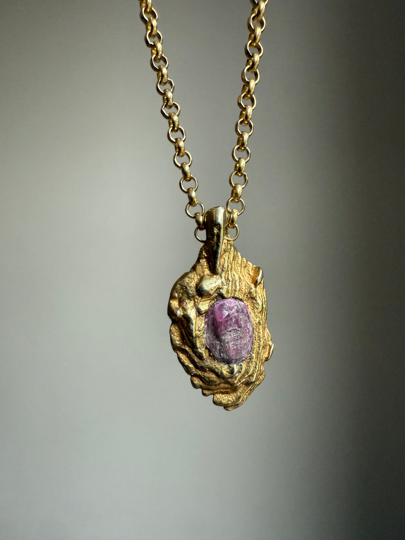 PINK SAPPHIRE DROP PENDANT
