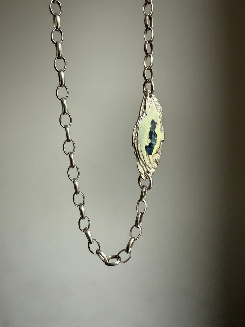 AQUAMARINE GEMSTONE CHAIN 22
