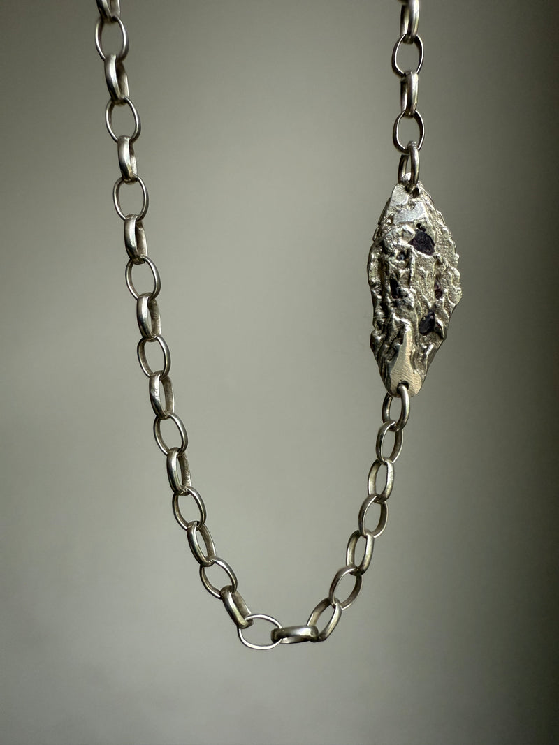 PURPLE GARNET GEMSTONE CHAIN 1