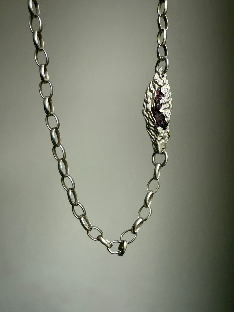 PURPLE GARNET GEMSTONE CHAIN 1