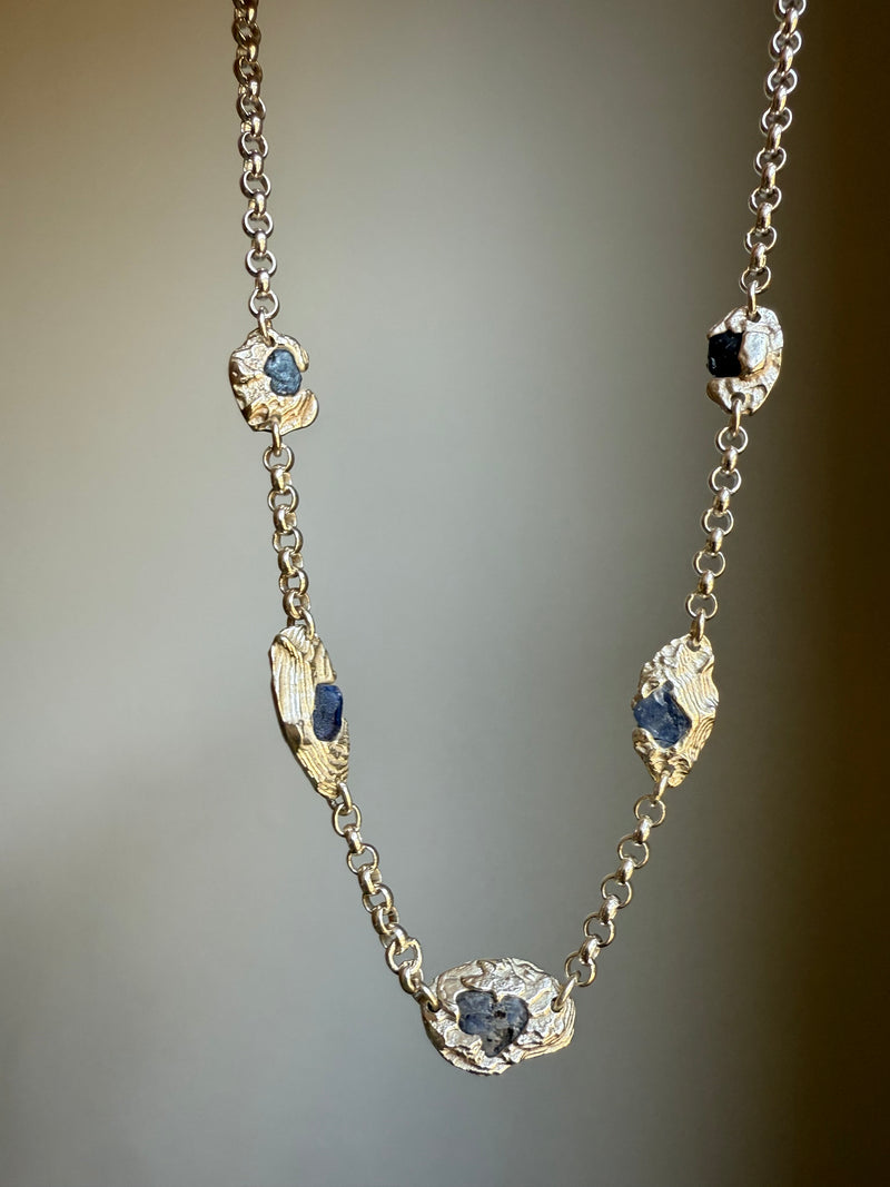 BLUE SAPPHIRE GEMSTONE CHAIN 22