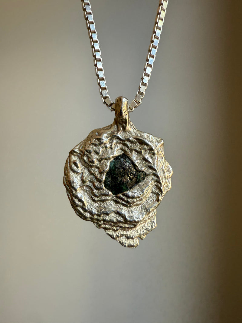 GREEN EMERALD DROP PENDANT