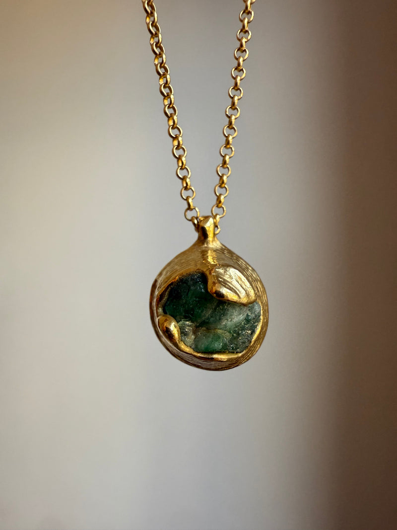 GREEN EMERALD BALL PENDANT
