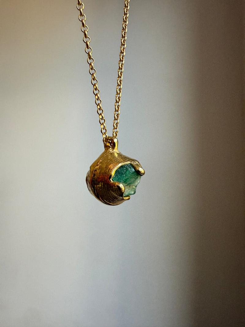 GREEN EMERALD BALL PENDANT