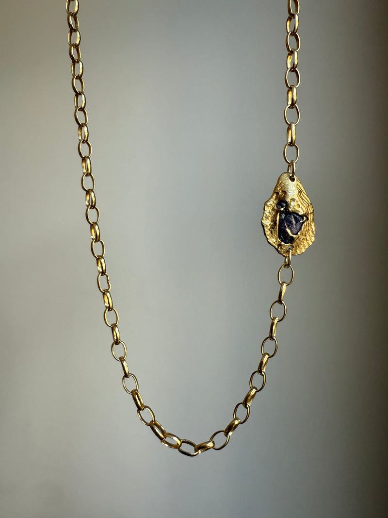 PURPLE GARNET GEMSTONE CHAIN 2