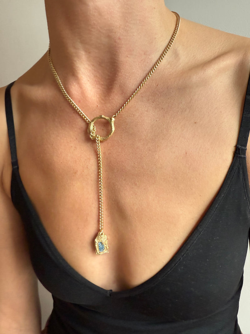 AQUAMARINE GEMSTONE CLASP 5