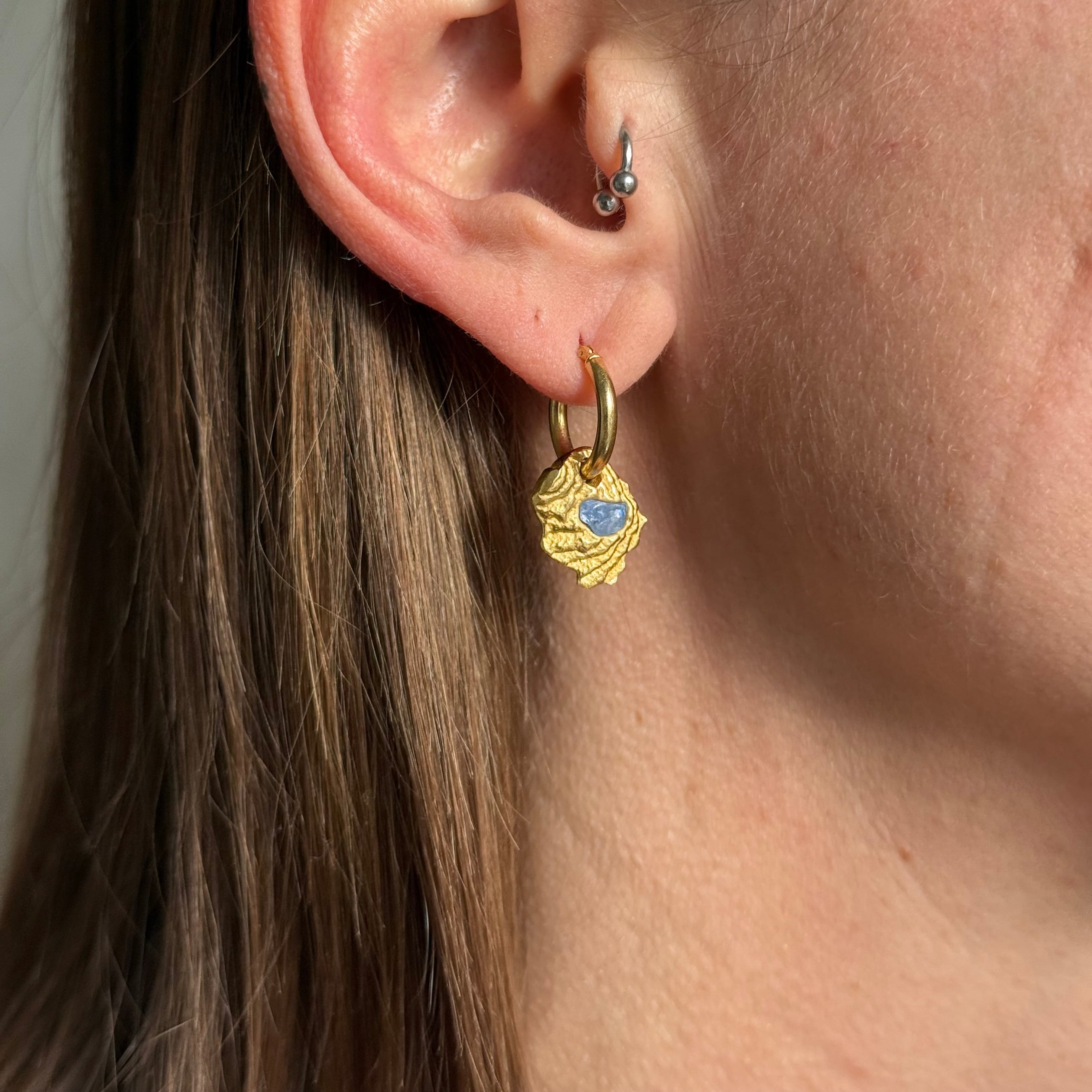 SAPPHIRE GEMSTONE HOOPS 4