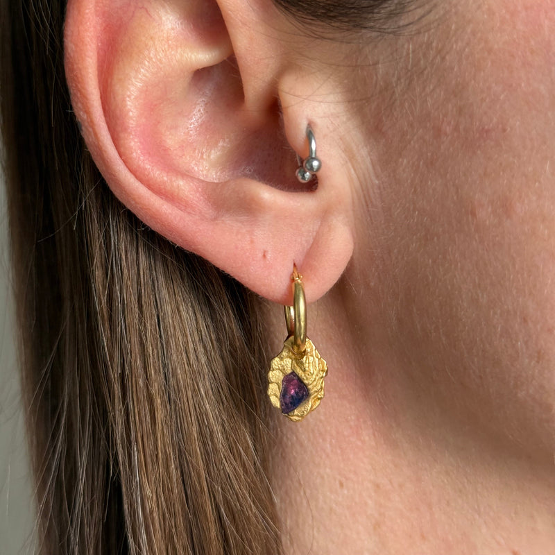 SAPPHIRE GEMSTONE HOOPS 6