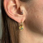 EMERALD GEMSTONE HOOPS 1