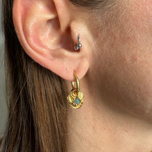 EMERALD GEMSTONE HOOPS 1