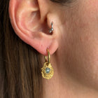 AQUAMARINE GEMSTONE HOOPS 1