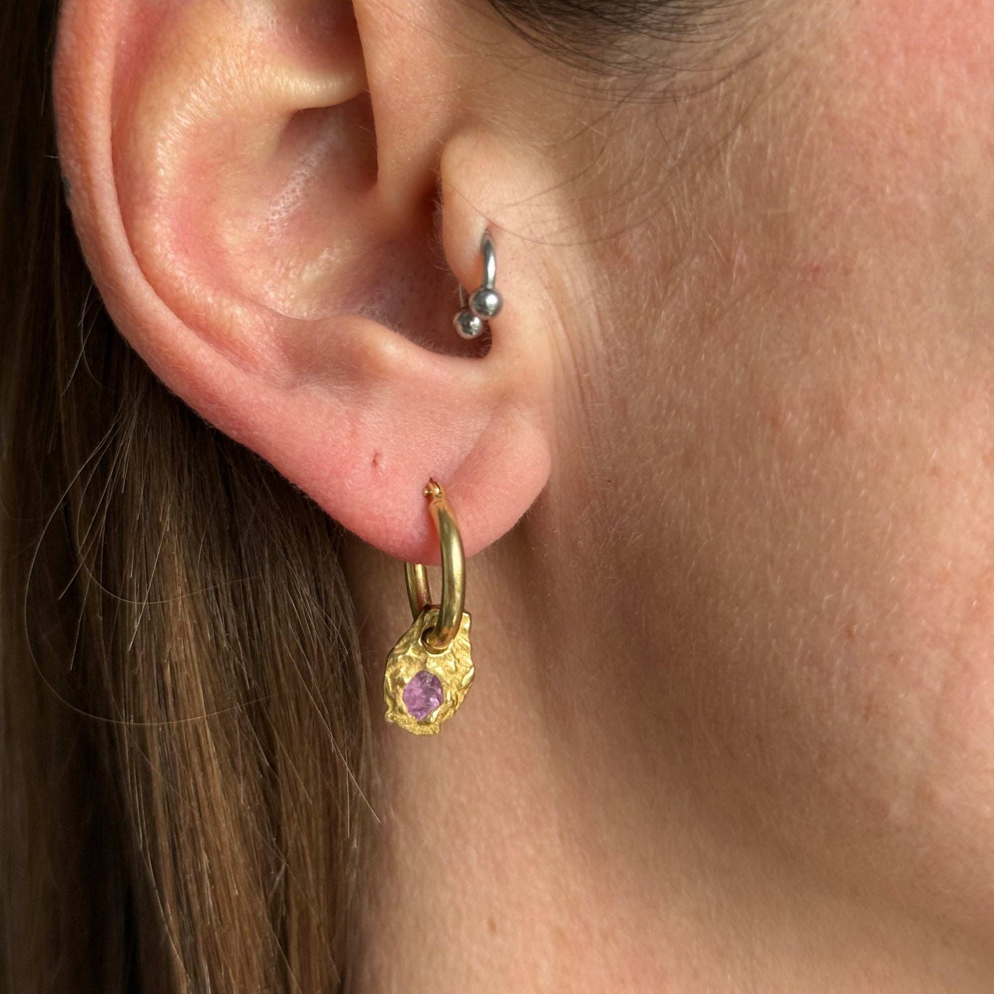 SAPPHIRE GEMSTONE HOOPS 3