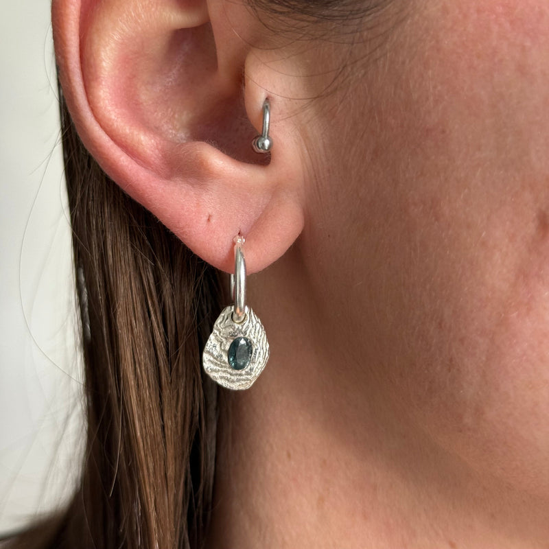 SAPPHIRE GEMSTONE HOOPS 9