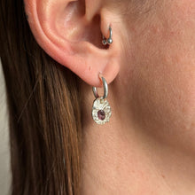 PINK SPINEL GEMSTONE HOOPS 2