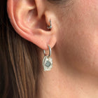 EMERALD GEMSTONE HOOPS 2