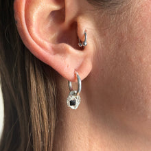 BLACK SPINEL GEMSTONE HOOP 1