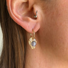 SOLID GOLD SAPPHIRE GEMSTONE HOOPS 1